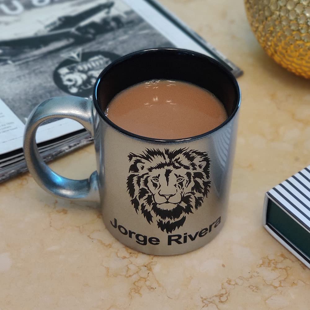 11oz Round Ceramic Coffee Mug, Grad Cap, Personalized Engraving Included