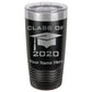 20oz Vacuum Insulated Tumbler Mug, Grad Cap Class of 2020, 2021, 2022, 2023 2024, 2025, Personalized Engraving Included