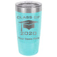 20oz Vacuum Insulated Tumbler Mug, Grad Cap Class of 2020, 2021, 2022, 2023 2024, 2025, Personalized Engraving Included