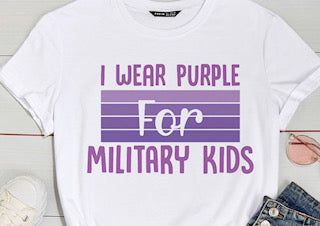 I wear Purple for Military Kids