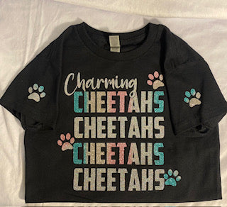 CHARMING CHEETAHS STACKED TEE