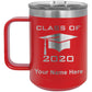 15oz Vacuum Insulated Coffee Mug, Grad Cap Personalized Engraving Included