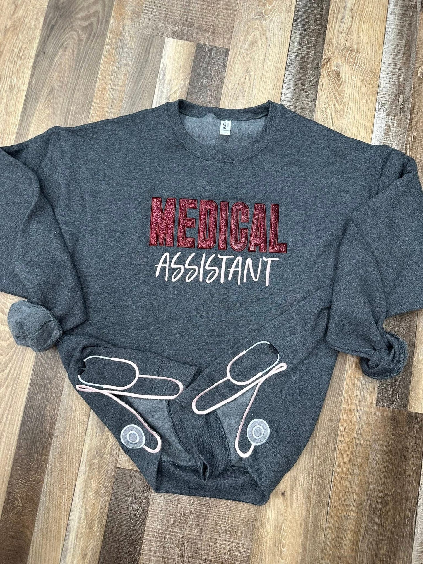 Nurse Sweatshirt with Side Split Stethescope