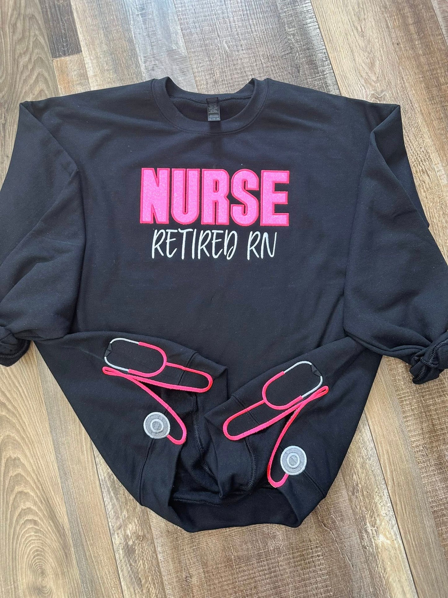 Nurse Sweatshirt with Side Split Stethescope
