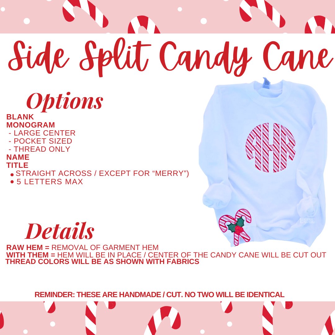 Side Slit Candy Cane