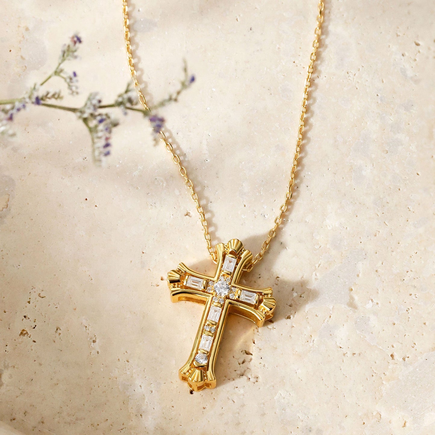 Versatile Cross Duo Set Pendant Necklace