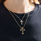 Versatile Cross Duo Set Pendant Necklace