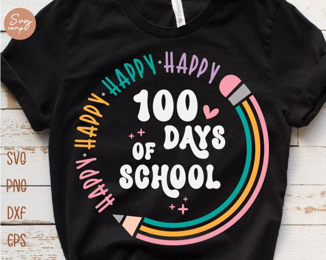 Happy  100 Days of School (Pencil)