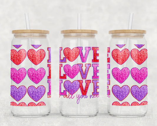 You Are Loved Glass Tumbler