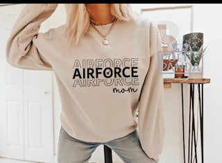Air Force (stacked) Mom Tee