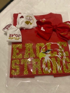 School Mascot Shirt and Bow Set