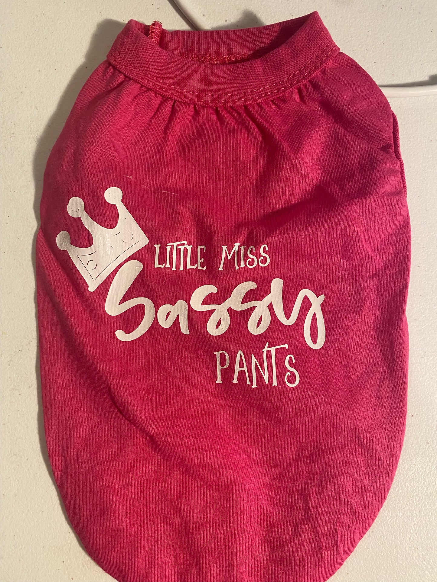 "Little Miss Sassy Pants" Dog Tee