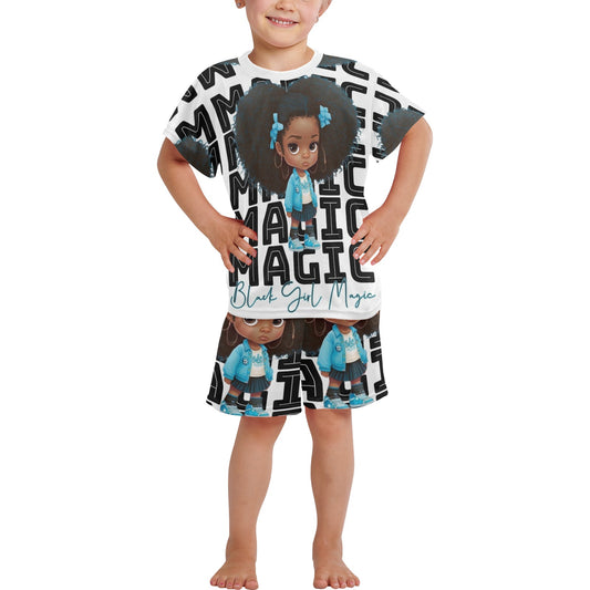 Black girl Magic Pajamas 2 Little Girls' Short Pajama Set